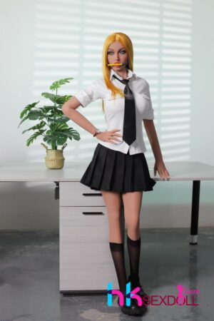 Teen sex doll Miko office style 168cm slim body standing pose in stock