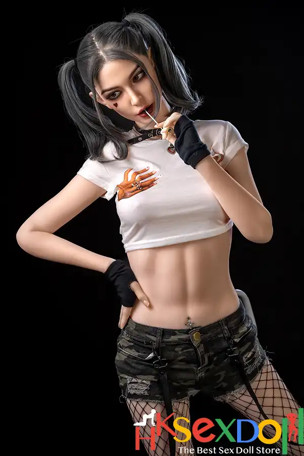 Tall slender sex doll Sienna front view with small tits