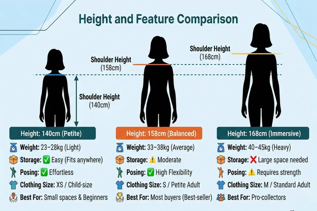 Sumi Petite Silicone Sex Doll Suction Vagina & Boltless Standing – 140cm Sex Dolls