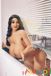 sex doll lingerie Skirt dark brown hair white window blinds domestic