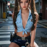 Realistic Petite Sex Doll 140cm/4ft7 Flat Chest Slim White TPE - Elizabeth